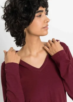 Damen bonprix Shirts & Tops|Longshirt mit Kapuze