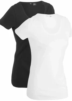 Best Longshirt mit Schriftzug (2er Pack) Damen Shirts & Tops