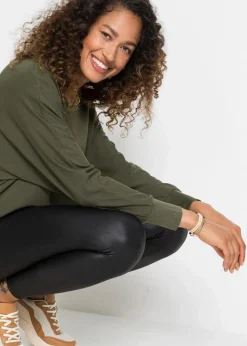 Damen bonprix Shirts & Tops|Nachhaltigere Materialien|Longshirt mit Top aus Viskose-Mix