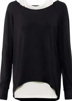 Best Longshirt mit Top aus Viskose-Mix Damen Nachhaltigere Materialien|Shirts & Tops