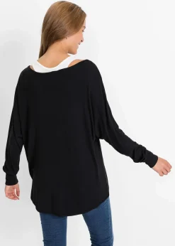 Best Longshirt mit Top aus Viskose-Mix Damen Nachhaltigere Materialien|Shirts & Tops