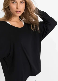 Best Longshirt mit Top aus Viskose-Mix Damen Nachhaltigere Materialien|Shirts & Tops