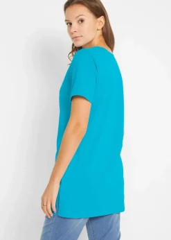 Discount Longshirt mit V-Ausschnitt (2er Pack) Damen Basics|Bekleidung·Röcke