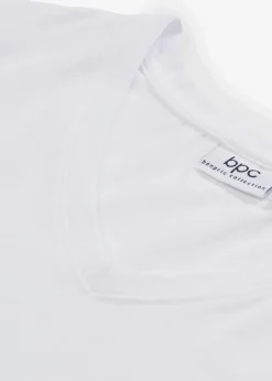 Damen bonprix Basics|Bekleidung·Röcke|Longshirt mit V-Ausschnitt (2er Pack)