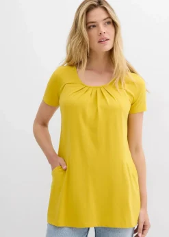 Damen bonprix Shirts & Tops|Longshirt mit Viskose