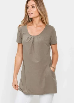Longshirt mit Viskose Damen Shirts & Tops