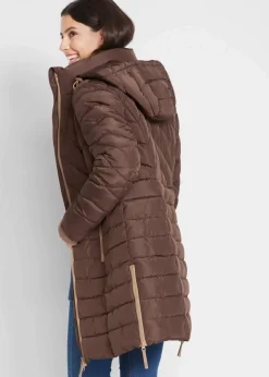 Damen bonprix Jacken & Mäntel|Bekleidung·Hosen|Long-Steppjacke mit Wattierung