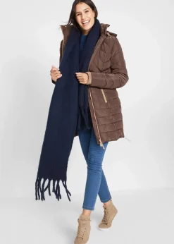 Damen bonprix Jacken & Mäntel|Bekleidung·Hosen|Long-Steppjacke mit Wattierung