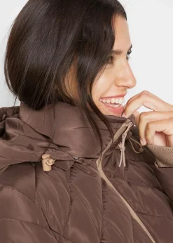 Damen bonprix Jacken & Mäntel|Bekleidung·Hosen|Long-Steppjacke mit Wattierung