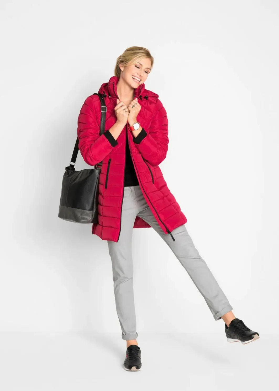 Sale Long-Steppjacke mit Wattierung Damen Jacken & Mäntel|Bekleidung·Hosen