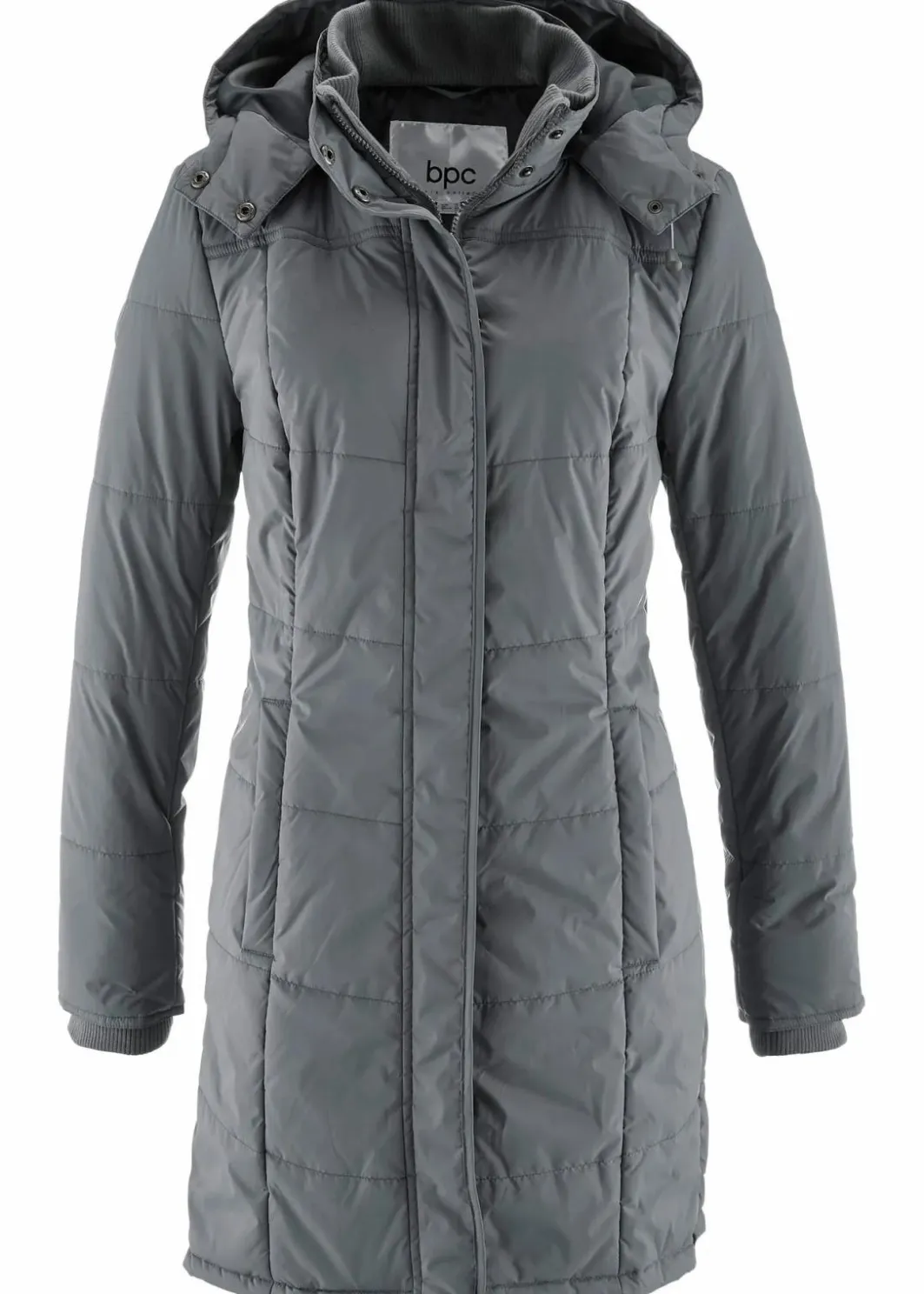 Outlet Long-Steppjacke, wattiert mit Kragen und Kapuze Damen Jacken & Mäntel|Bekleidung·Hosen