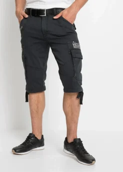Sale Long-Stretch-Bermuda mit Cargotaschen, Regular Fit Herren Große Größen|Shorts