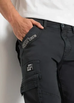 Sale Long-Stretch-Bermuda mit Cargotaschen, Regular Fit Herren Große Größen|Shorts