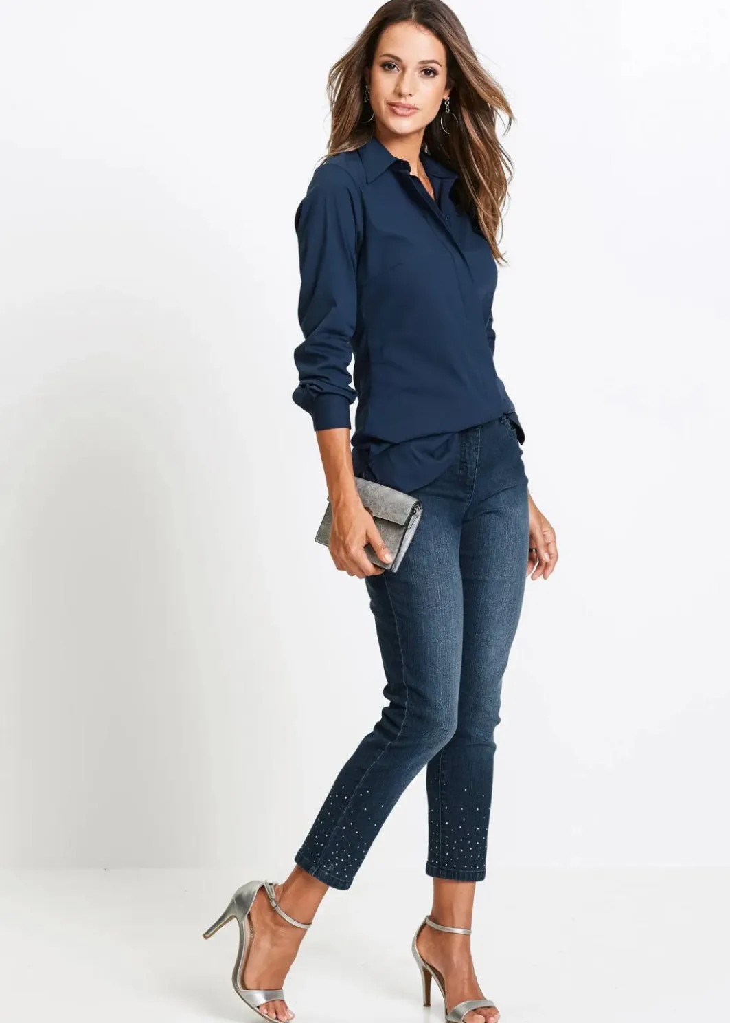Damen bonprix Blusen & Tuniken|Bekleidung·Jacken & Mäntel|Long-Stretch-Bluse