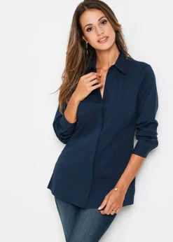 Damen bonprix Blusen & Tuniken|Bekleidung·Jacken & Mäntel|Long-Stretch-Bluse