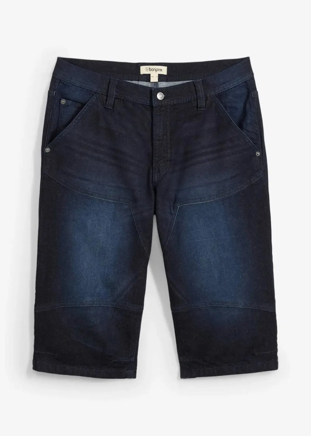 Online Long-Stretch-Jeans-Bermuda, Regular Fit Herren Große Größen|Shorts