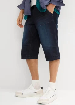 Online Long-Stretch-Jeans-Bermuda, Regular Fit Herren Große Größen|Shorts