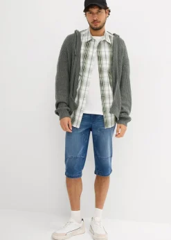 Herren bonprix Jeans|Shorts|Long-Stretch-Jeans-Bermuda, Regular Fit