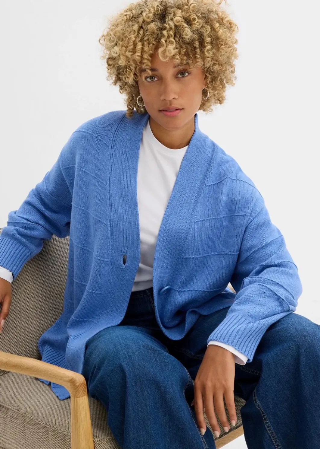 Damen bonprix Bekleidung·Umstandsmode|Bekleidung·Jeans|Longstrickjacke