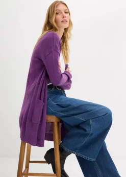 Damen bonprix Pullover & Strickjacken|Basics|Longstrickjacke