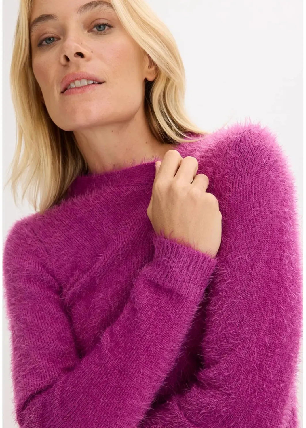 Damen bonprix Bekleidung·Umstandsmode|Strickmode|Longstrickjacke in Flauschoptik