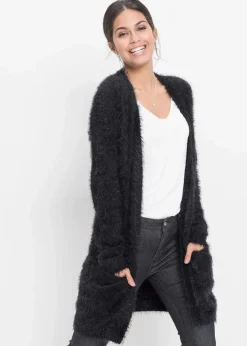 Sale Longstrickjacke in Flauschoptik Damen Bekleidung·Umstandsmode|Strickmode