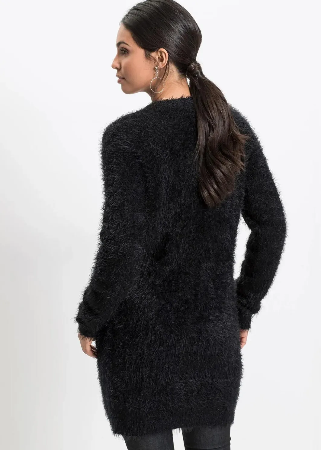 Sale Longstrickjacke in Flauschoptik Damen Bekleidung·Umstandsmode|Strickmode