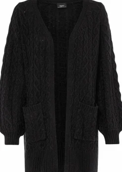 Online Longstrickjacke mit Ballonärmeln Damen Pullover & Strickjacken|Strickmode