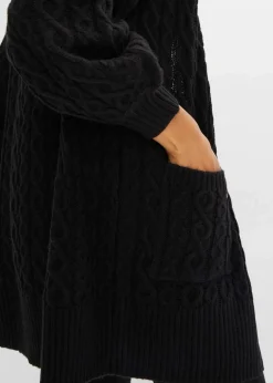Online Longstrickjacke mit Ballonärmeln Damen Pullover & Strickjacken|Strickmode