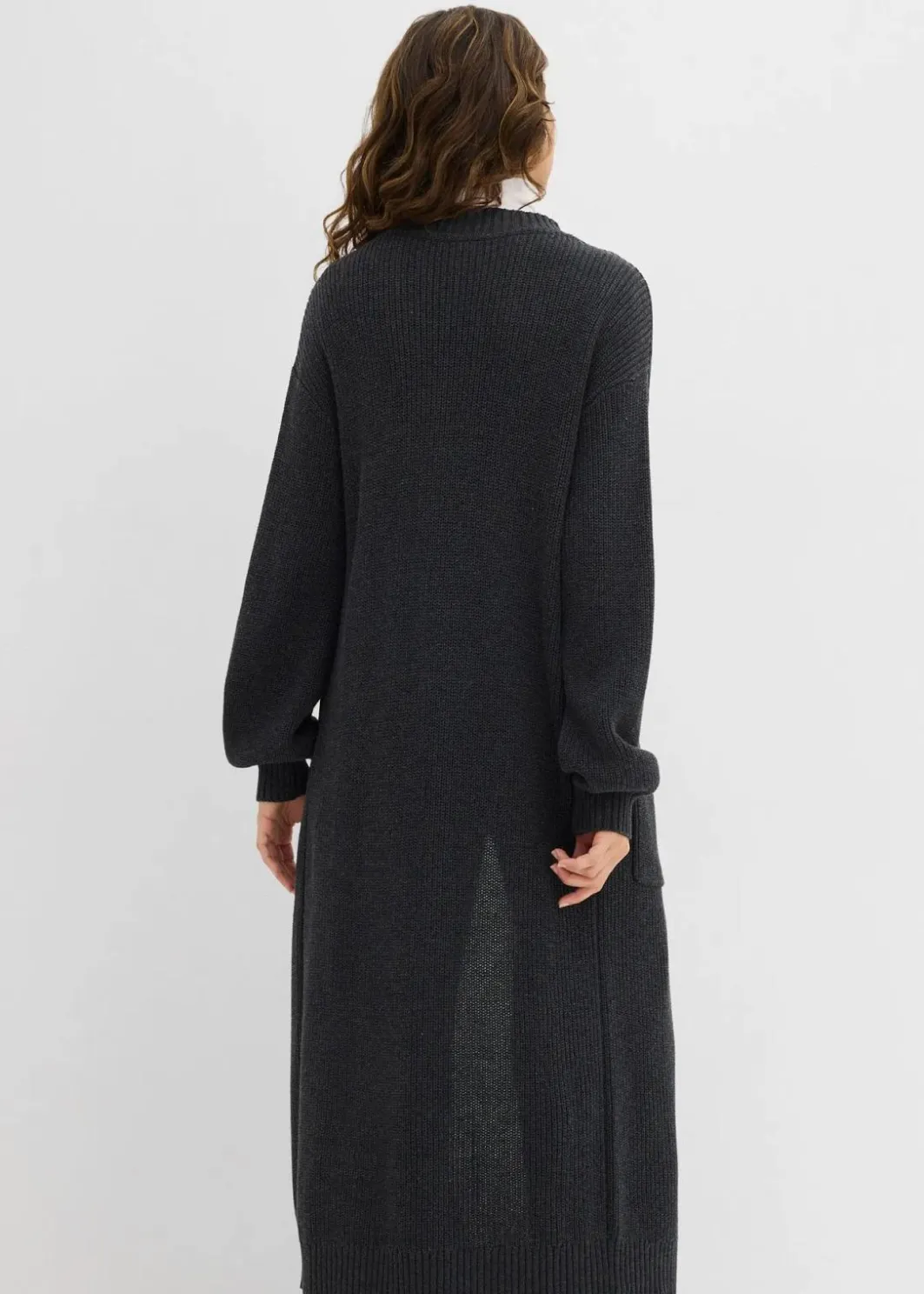 Damen bonprix Bekleidung·Umstandsmode|Strickmode|Longstrickjacke mit überschnittener Schulter