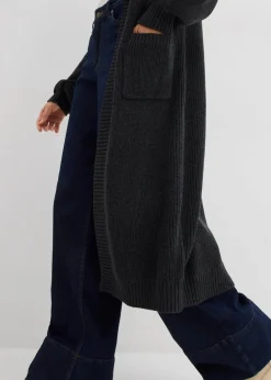 Damen bonprix Bekleidung·Umstandsmode|Strickmode|Longstrickjacke mit überschnittener Schulter
