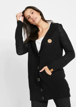 Longstrickjacke mit Kapuze Damen Bekleidung·Umstandsmode|Bekleidung·Jeans