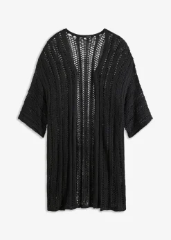 Sale Longstrickjacke mit Lochmuster Damen Strickmode|Pullover & Strickjacken