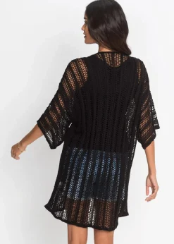 Sale Longstrickjacke mit Lochmuster Damen Strickmode|Pullover & Strickjacken