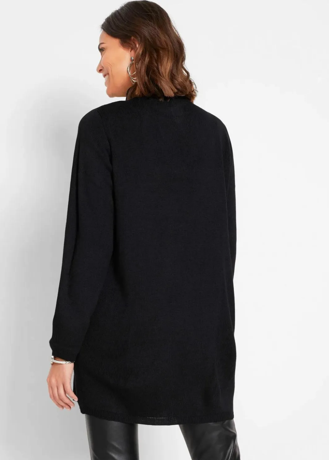 Damen bonprix Bekleidung·Umstandsmode|Bekleidung·Jeans|Longstrickjacke mit Nietendetails