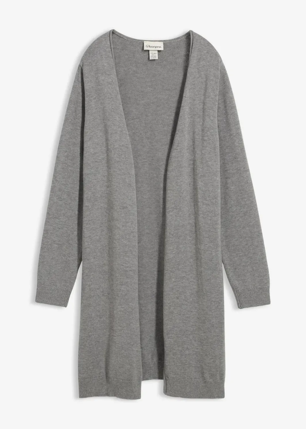 Online Longstrickjacke mit Rollkanten Damen Strickmode|Pullover & Strickjacken