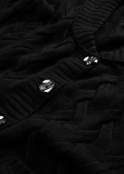 Damen bonprix Bekleidung·Umstandsmode|Pullover & Strickjacken|Longstrickjacke mit Schalkragen und Zopfmuster