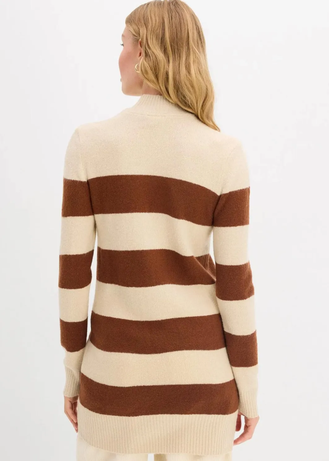 Damen bonprix Pullover & Strickjacken|Basics|Long-Strickpullover