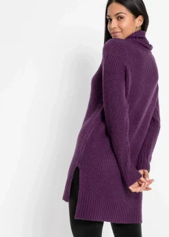 Damen bonprix Strickmode|Pullover & Strickjacken|Long-Strickpullover