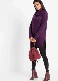 Damen bonprix Strickmode|Pullover & Strickjacken|Long-Strickpullover