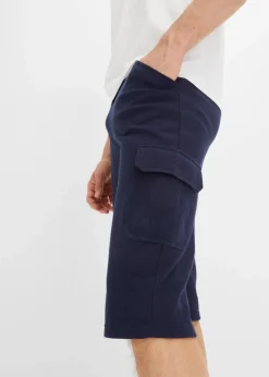 Sale Long-Sweat-Cargobermuda aus reiner Baumwolle, Regular Fit Herren Shorts|Sportbekleidung