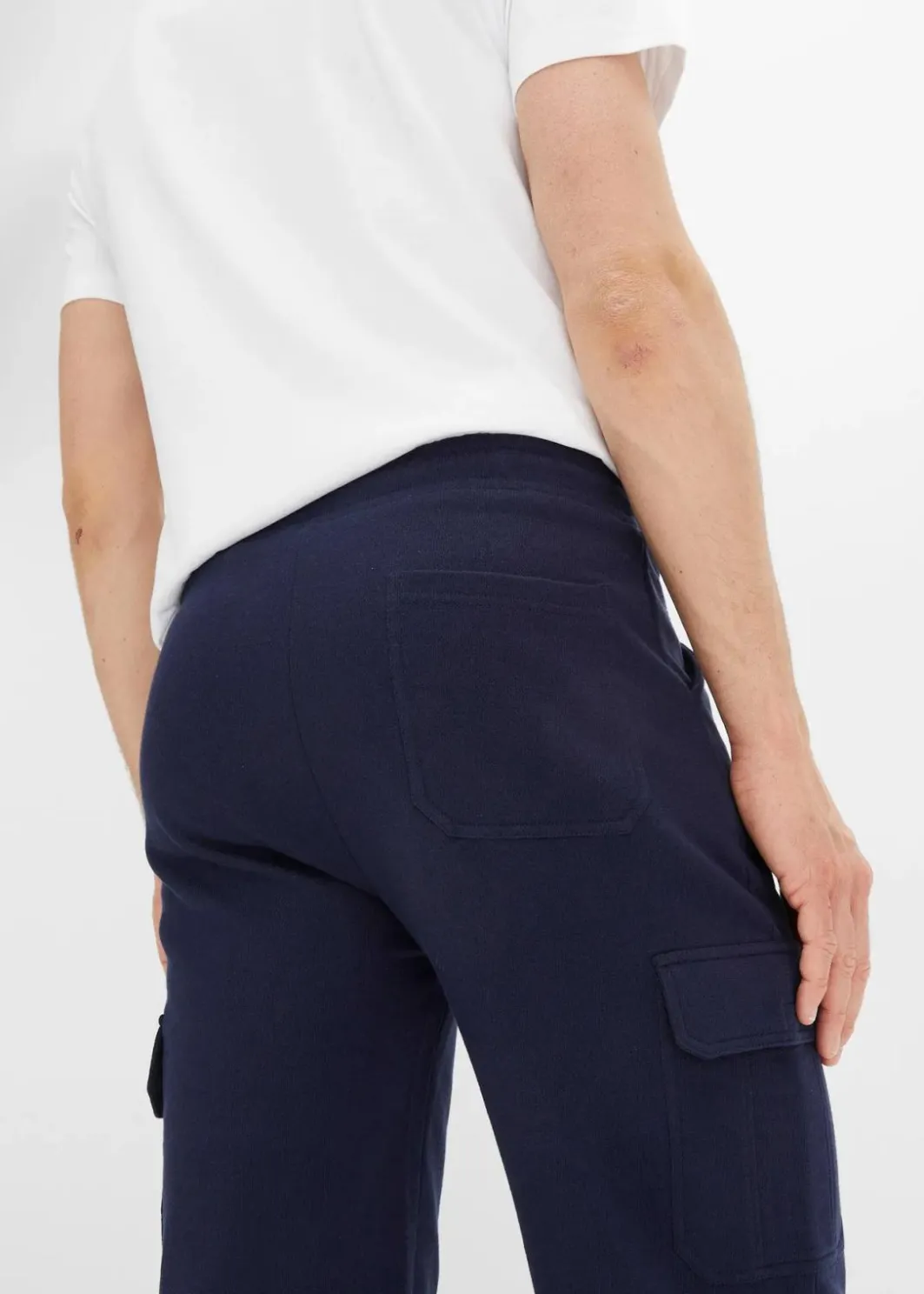 Sale Long-Sweat-Cargobermuda aus reiner Baumwolle, Regular Fit Herren Shorts|Sportbekleidung