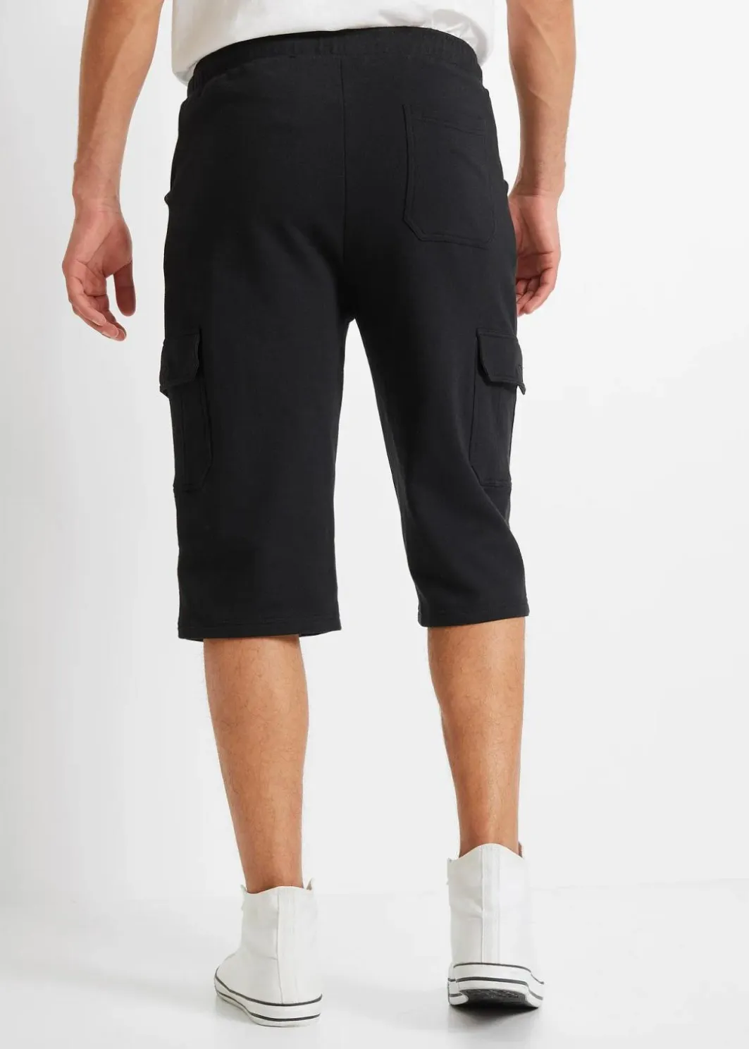 Online Long-Sweat-Cargobermuda aus reiner Baumwolle, Regular Fit Herren Sweat|Hosen