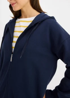 Long-Sweatjacke Damen Sweat|Basics