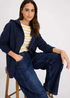 Long-Sweatjacke Damen Sweat|Basics