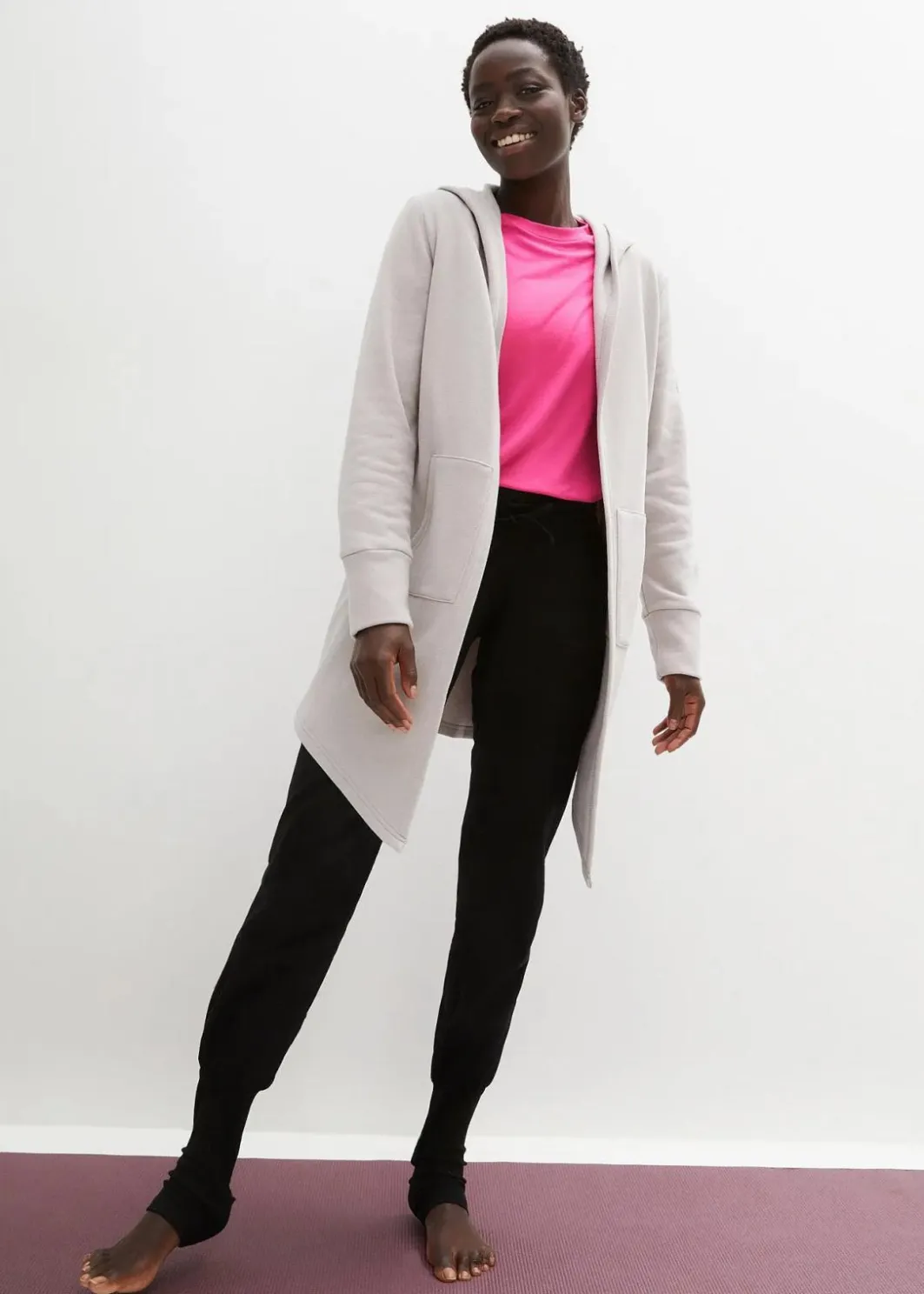 Clearance Long-Sweatjacke Damen Sweat|Nachhaltigere Materialien