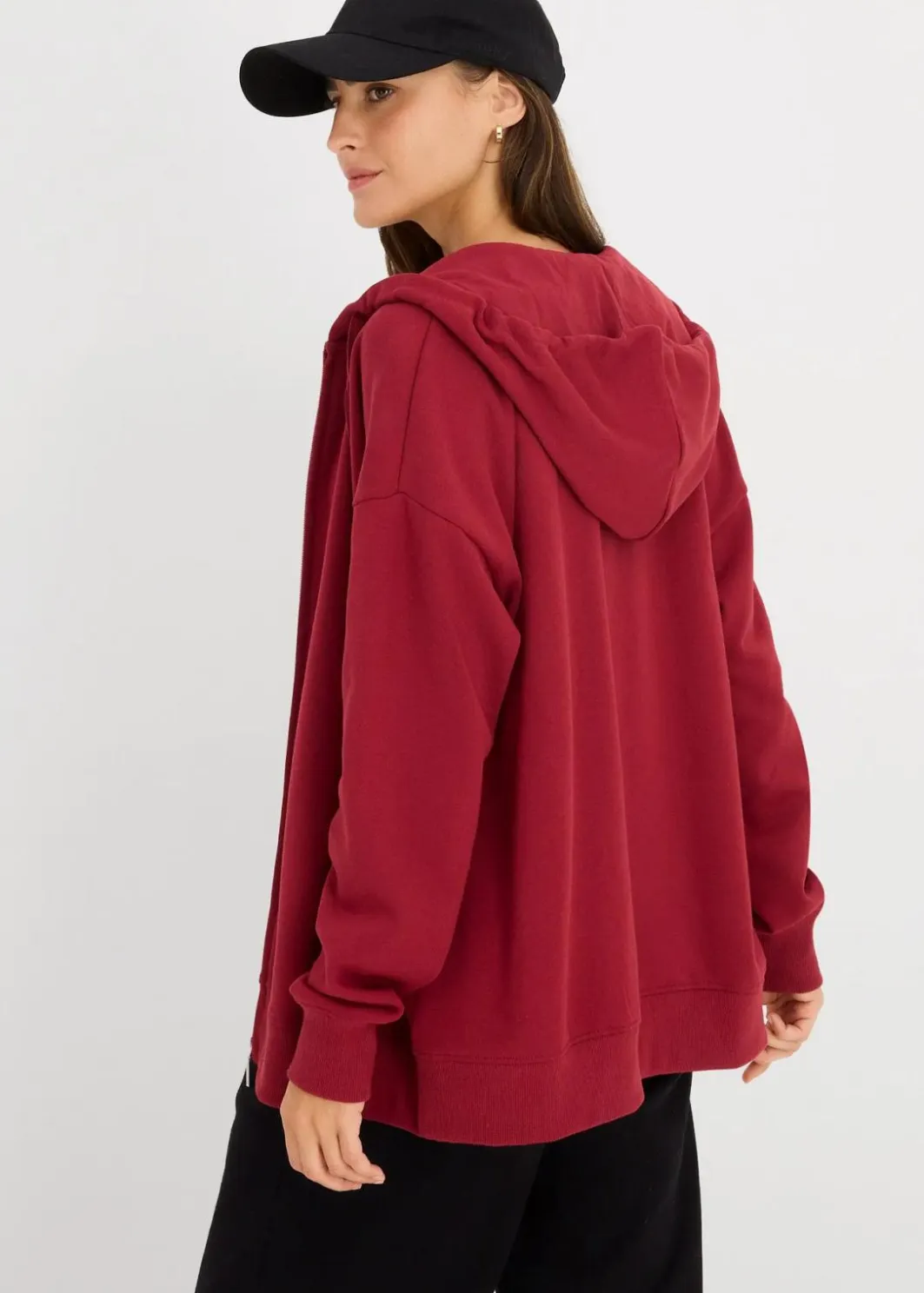 Damen bonprix Sweat|Basics|Long-Sweatjacke
