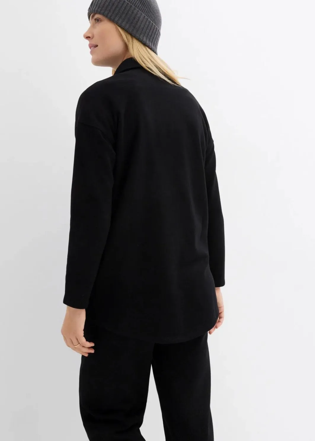 New Long-Sweatjacke mit Taschen Damen Bekleidung·Blusen & Tuniken|Sweat