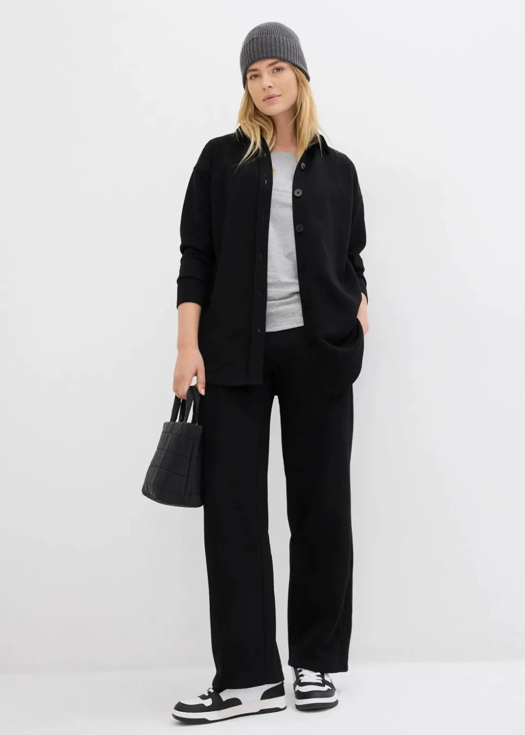 New Long-Sweatjacke mit Taschen Damen Bekleidung·Blusen & Tuniken|Sweat