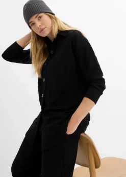 New Long-Sweatjacke mit Taschen Damen Bekleidung·Blusen & Tuniken|Sweat
